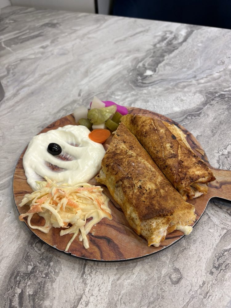 Shawarma and sides from Shawarma Al-Sham